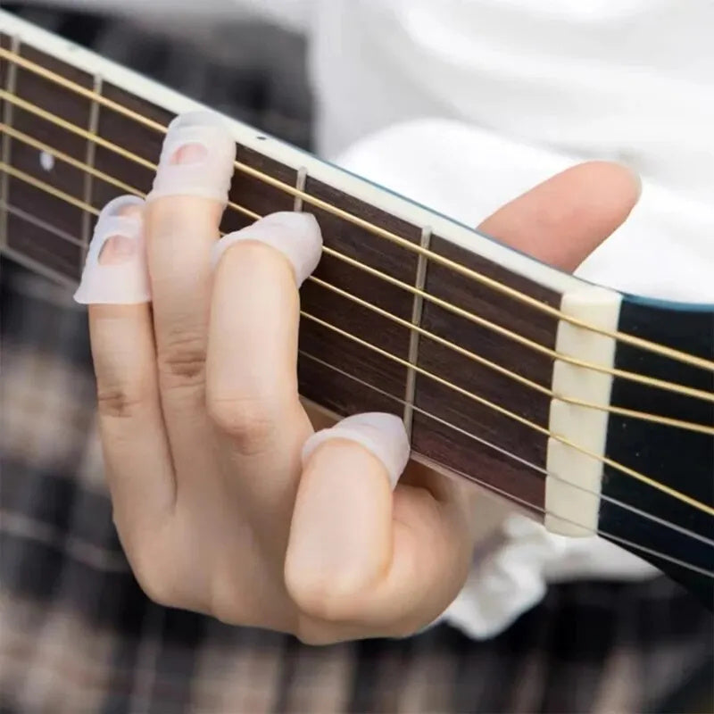 10-Pack Silicone Guitar Finger Protectors Set for Beginners and Repair