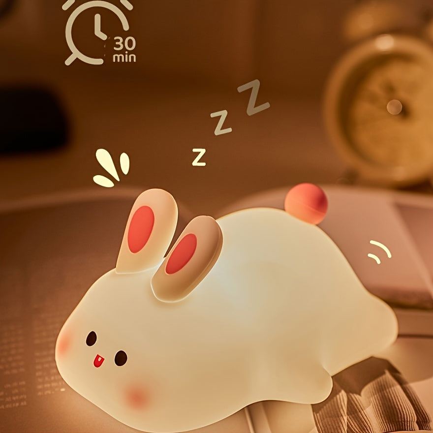 Luz nocturna USB con LED de cambio de color y batería recargable para decoración de habitación