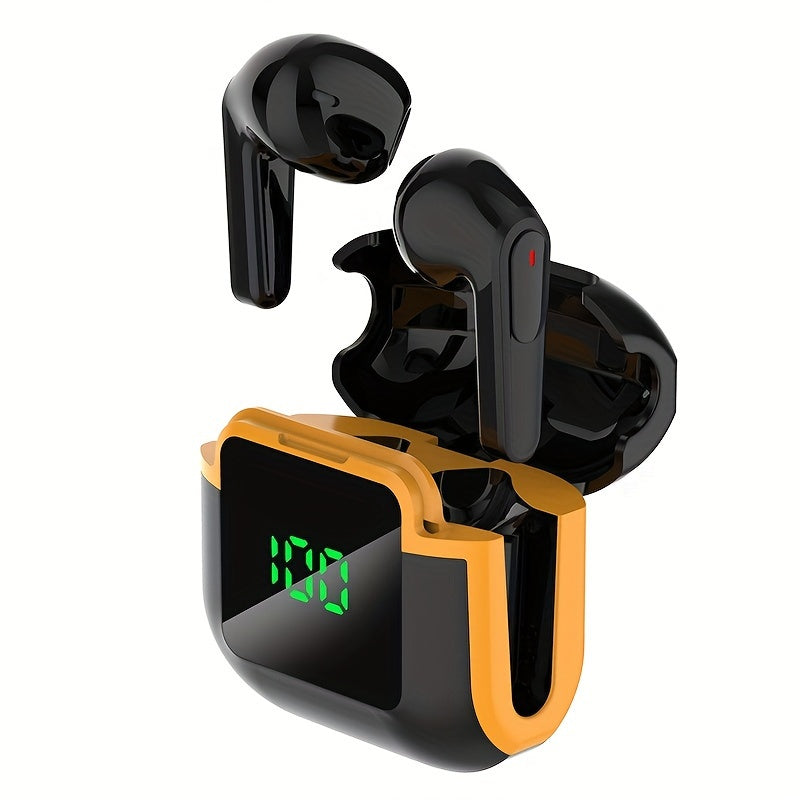 Wireless Gaming Earbuds with Active Noise Reduction Touch Controls LED Screen Long Battery