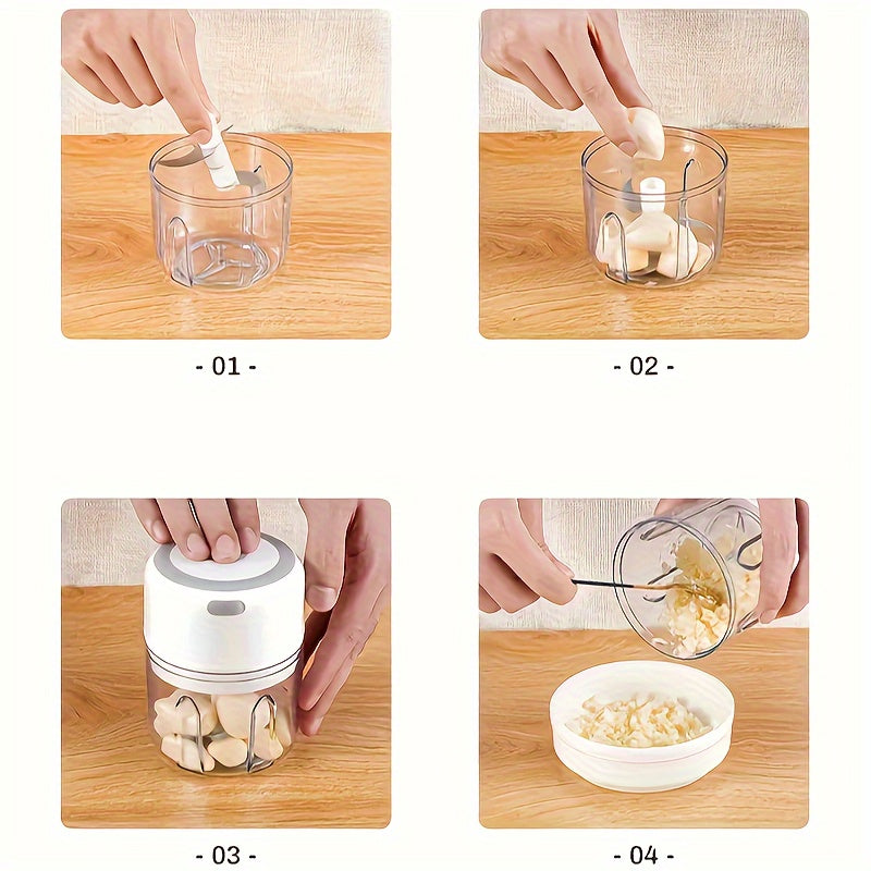 Mini Food Chopper Electric Portable Vegetable Dicer 250ml Wireless One-Touch