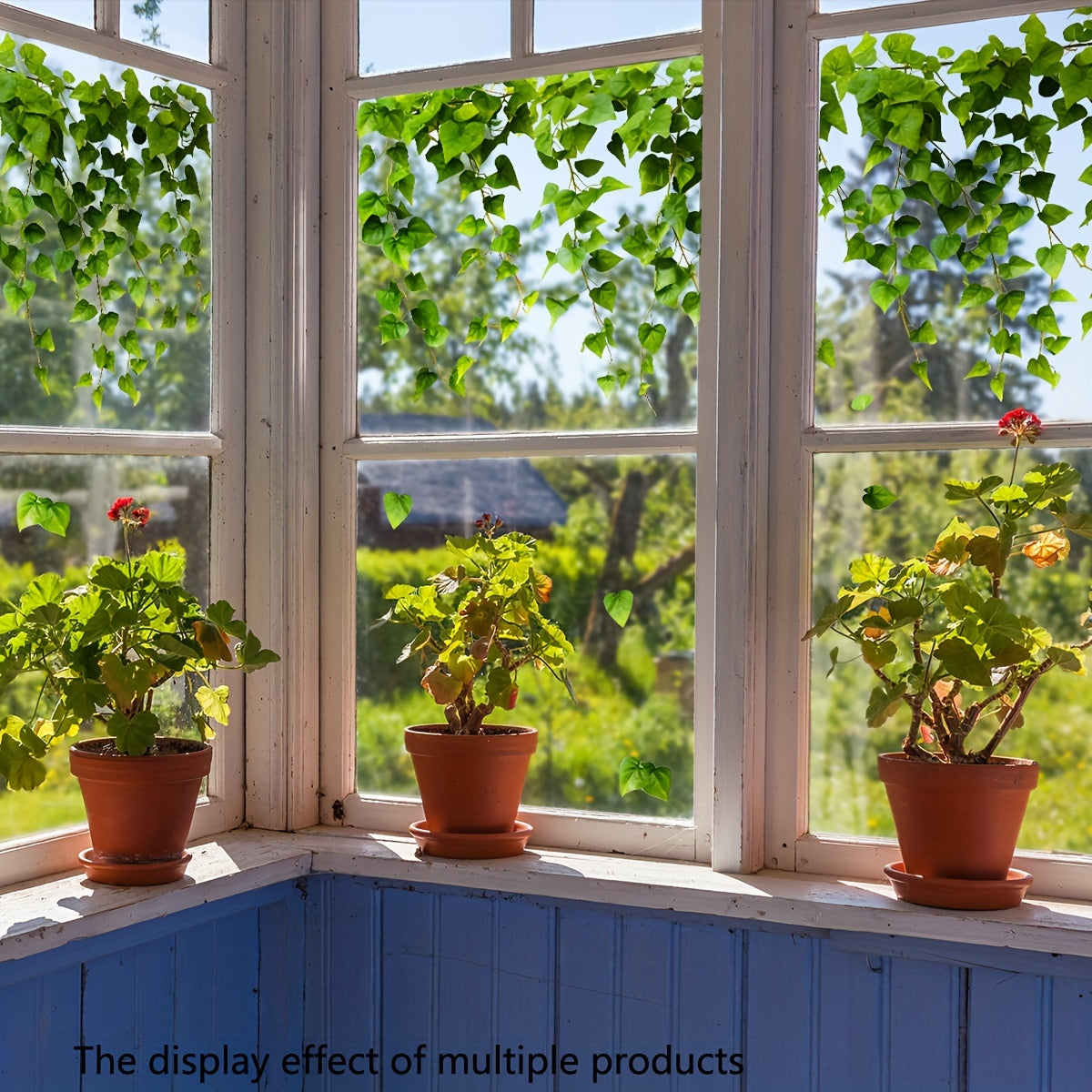 Contemporary Ivy Vine Window Cling Reusable Static Glass Sticker 20 Strands