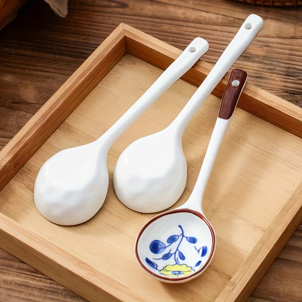 Ceramic Dessert Spoons Set 4/6 Piece Gift Box for Tableware and Gifts