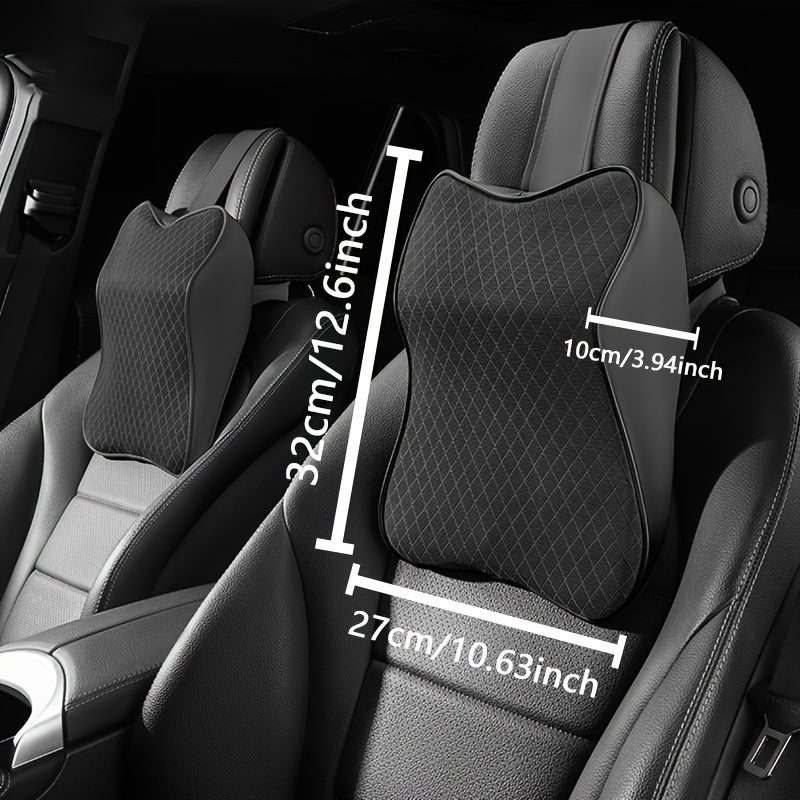 Memory Foam Car Neck Pillow with Breathable Cover for Cervical Support