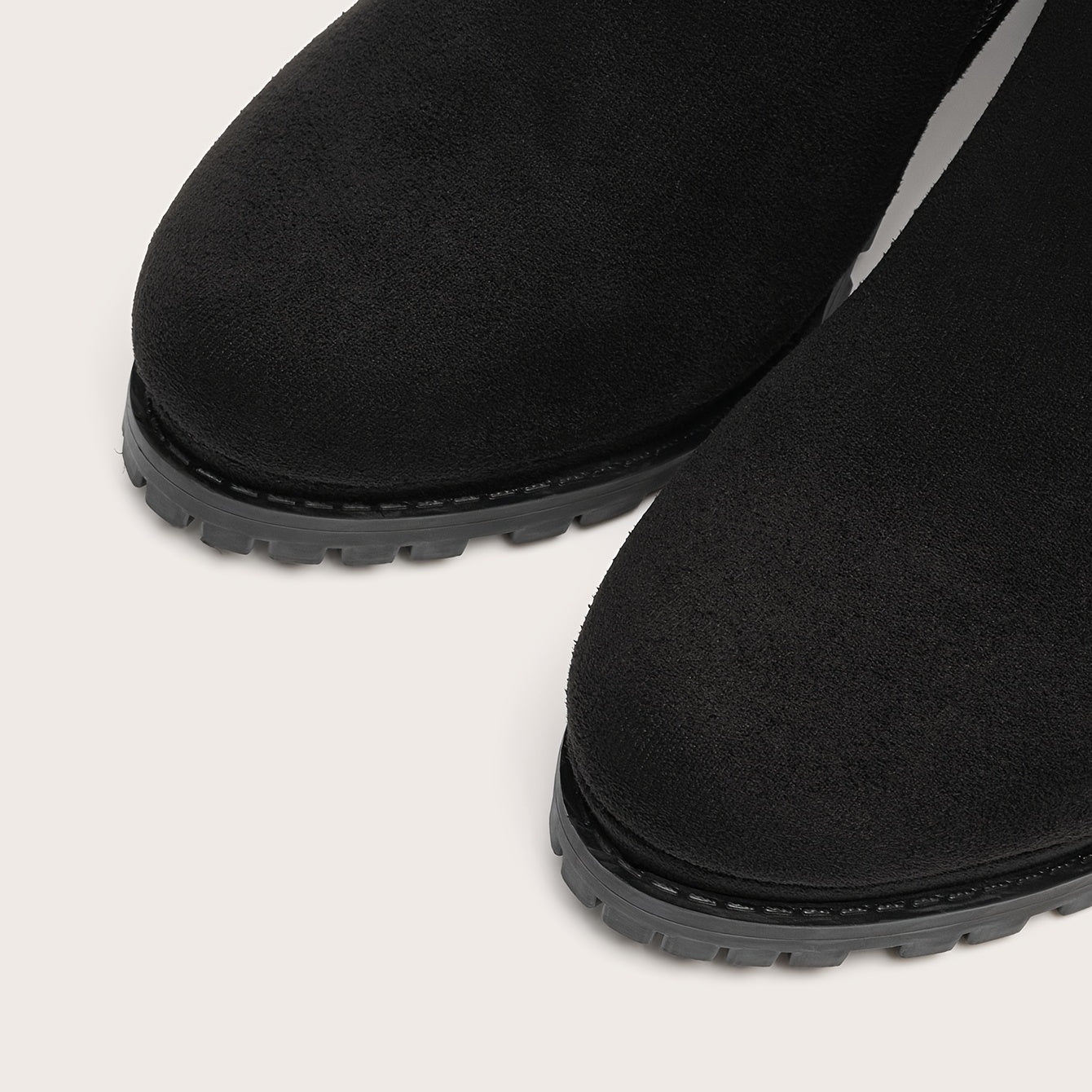 Women's Leather Pointed Toe Short Boots Side Zipper Chunky Heel