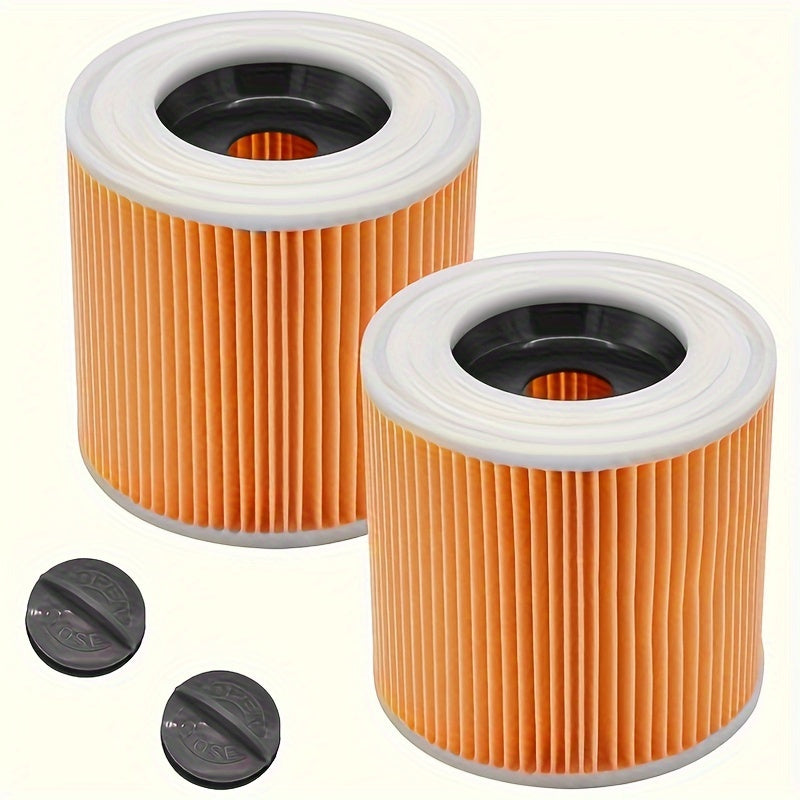 Ikkita filtr, nam va quruq vakuum tozalagichlar uchun, Karcher modellari MV2, WD, WD2, WD3, WD2.200, WD3.500, A2504 va A2004 bilan mos keladi. 64145520 qismlar raqamini almashtiradi.