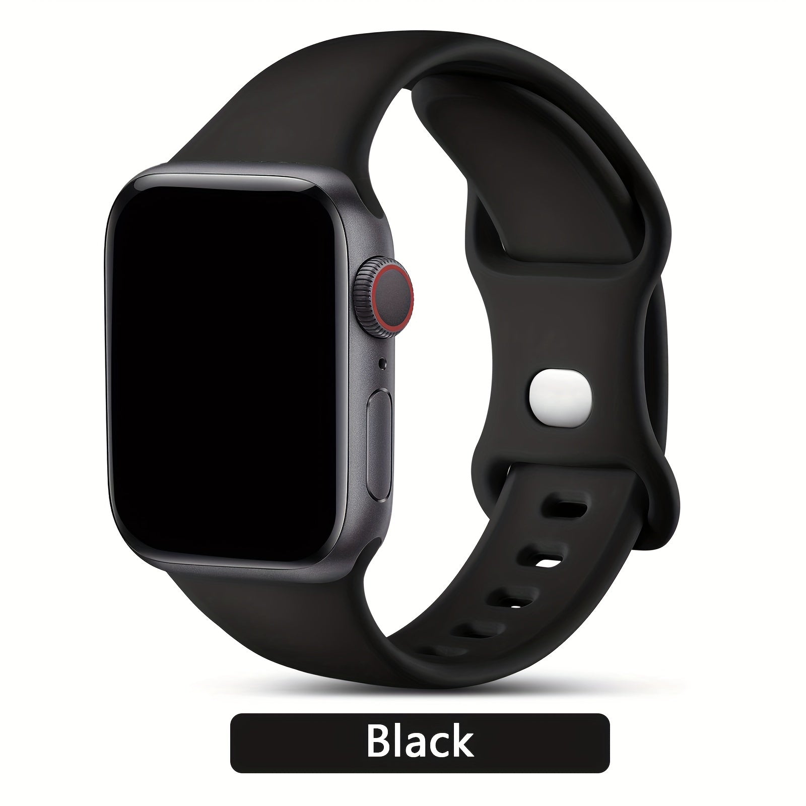 Silicone Sport Watch Band for iWatch Fits 38mm to 49mm Compatible with Series SE Ultra 9 8 7 6 5 4 3 2 1