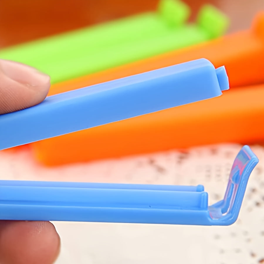 Paquete de 10 clips de plástico para sellar alimentos, selladores de bolsas a prueba de humedad para snacks y almacenamiento
