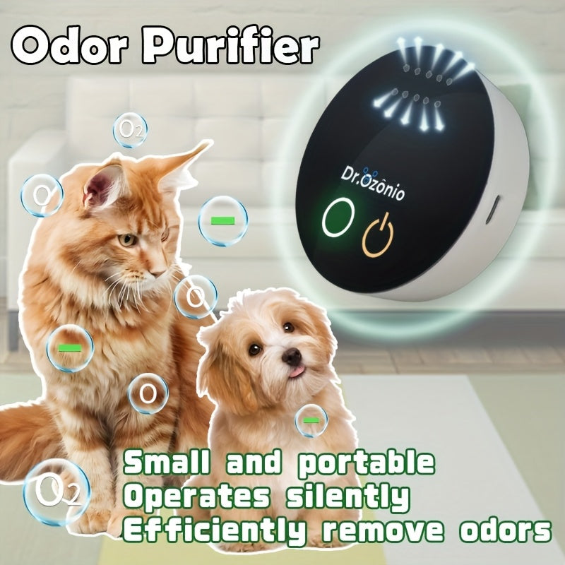 Portable USB Deodorizer Battery-Powered Air Purifier for Odor Removal from Litter Box Kitchen Bathroom