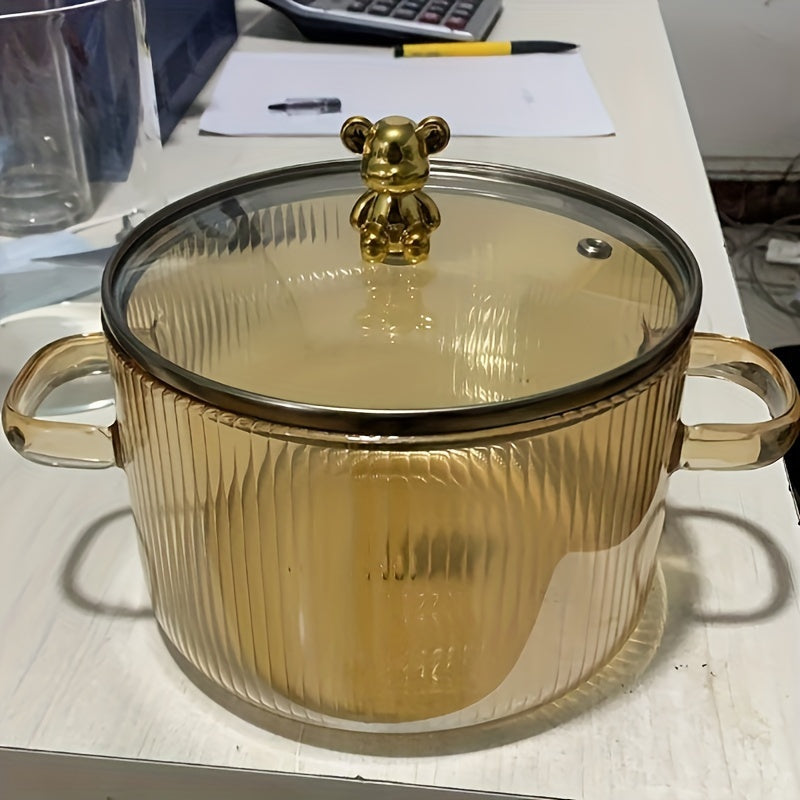 Стеклянная кастрюля с крышкой для приготовления, сделанная из термостойкого стекла. Идеально подходит для пасты, лапши, супов, молока, детского питания и многого другого. Идеальный вариант кухонной утвари и посуды.