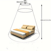 Luxurious Knitted Polyester Mosquito Net with Steel Wire Frame for Ceiling to Floor Use