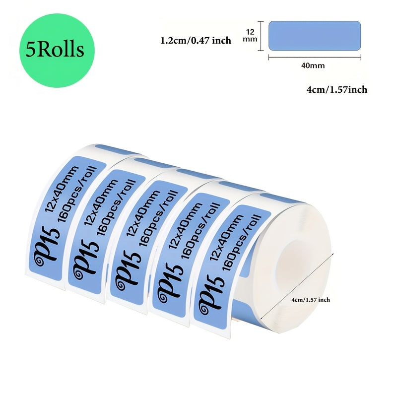 800pcs White Waterproof Labels for Office and Home Organization 1.19cm x 3.99cm