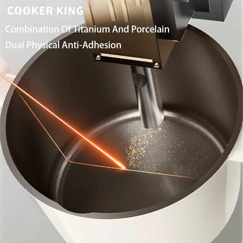 22.1cm Nonstick Saucepan with Steamer, 5L, Green, Induction Compatible