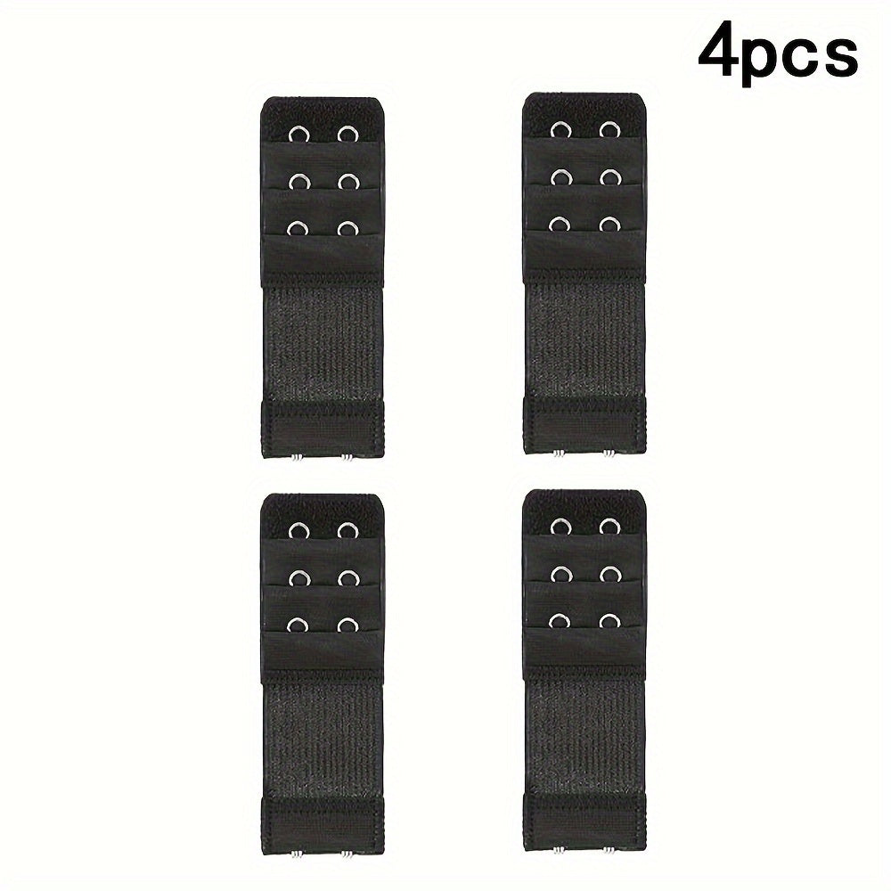 4 Pcs Bra Strap Extenders with 3 Hooks Adjustable Comfort for Women's Lingerie