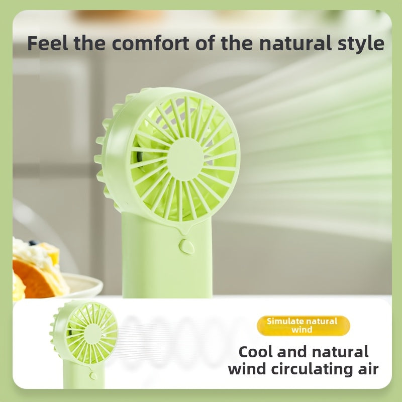 Мини портативный ручной вентилятор, работающий на батарейках, компактное охлаждающее устройство для путешествий и дома