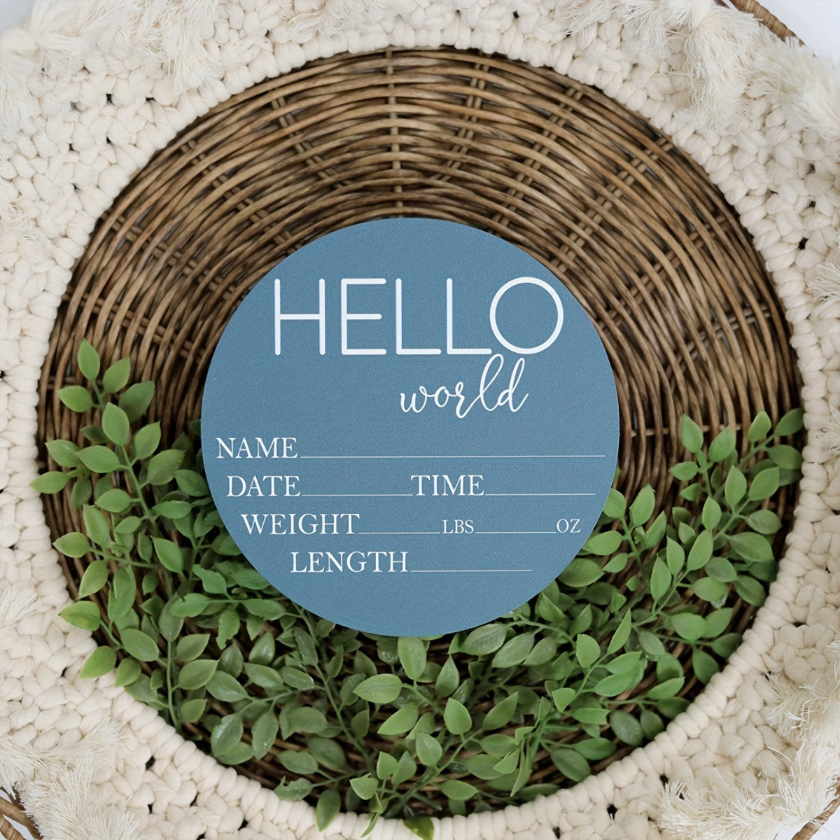 Доска для объявления о рождении с высоким разрешением, напечатанная на дереве натурального цвета, идеальный памятный подарок.