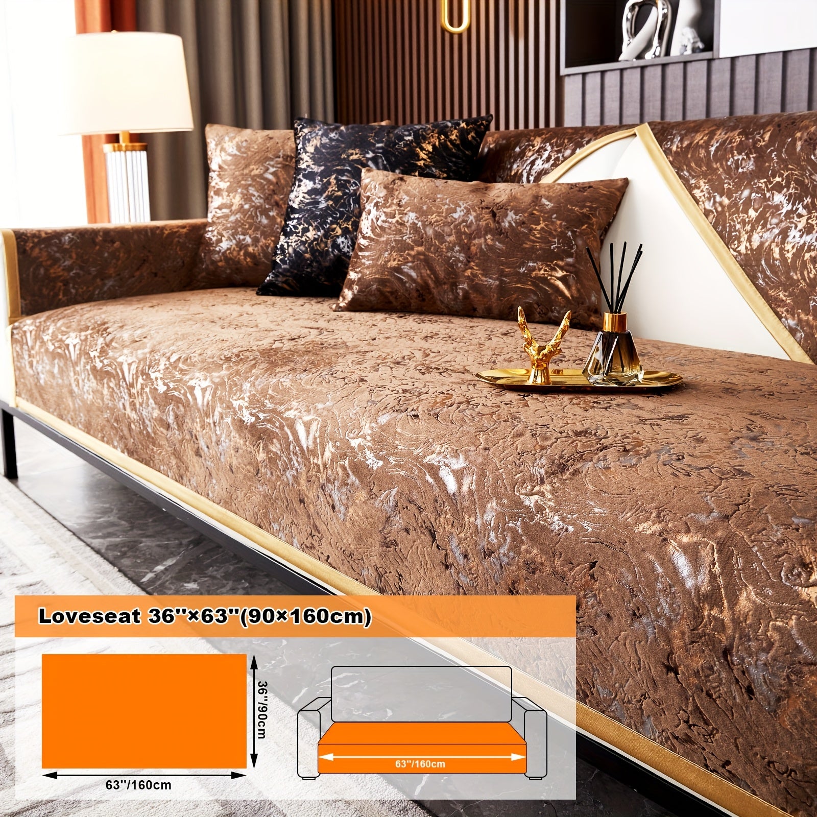 Европейский стиль чехол для дивана, универсальный чехол для всех сезонов с чехлом для подушки и защитным чехлом для подушек дивана. Подходит для различных комнат и домашнего декора.