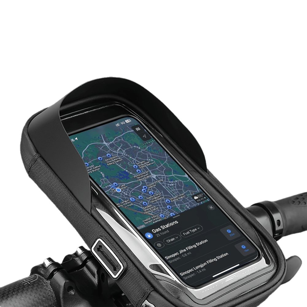Unisex Waterproof TPU Bicycle Handlebar Phone Bag Front Frame Mount