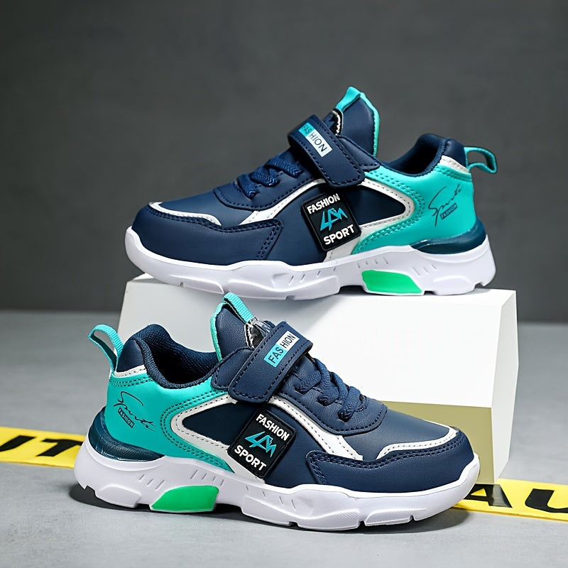 Rang-barang naqshli bolalar va qizlar uchun qayrilma va halqali fastener bilan, nafas oladigan barcha mavsum sport poyabzali