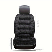 Universal Winter Plush Car Seat Cushion with Backrest Red Black