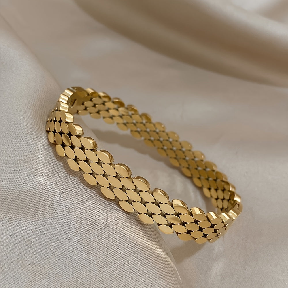Women’s Gold Honeycomb Design Bracelet Stylish Jewelry Gift