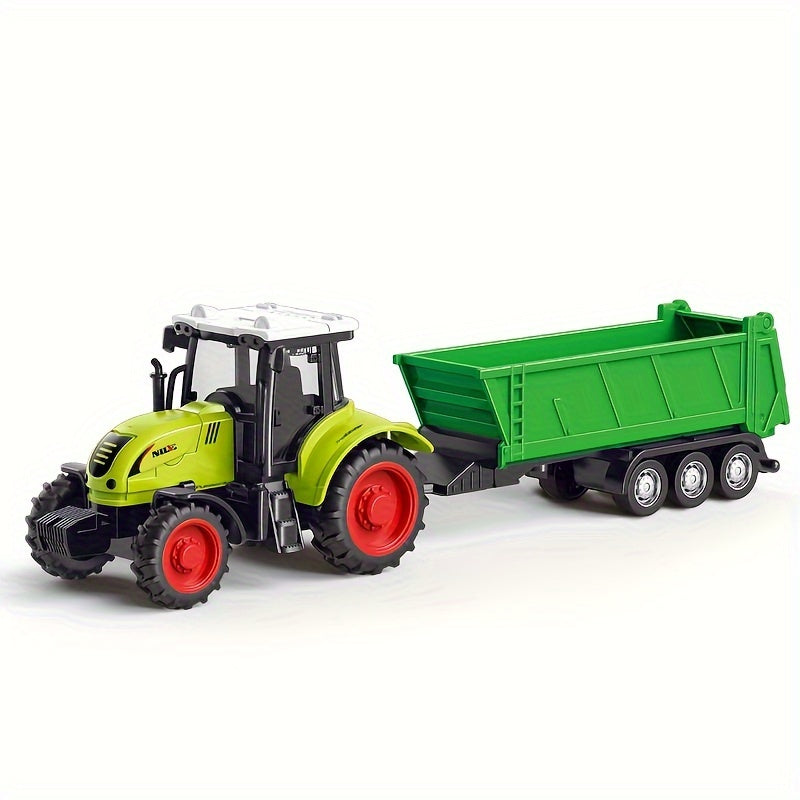 Plastic Farm Toy Set for Kids Aged 3-6 with Detachable Haulers