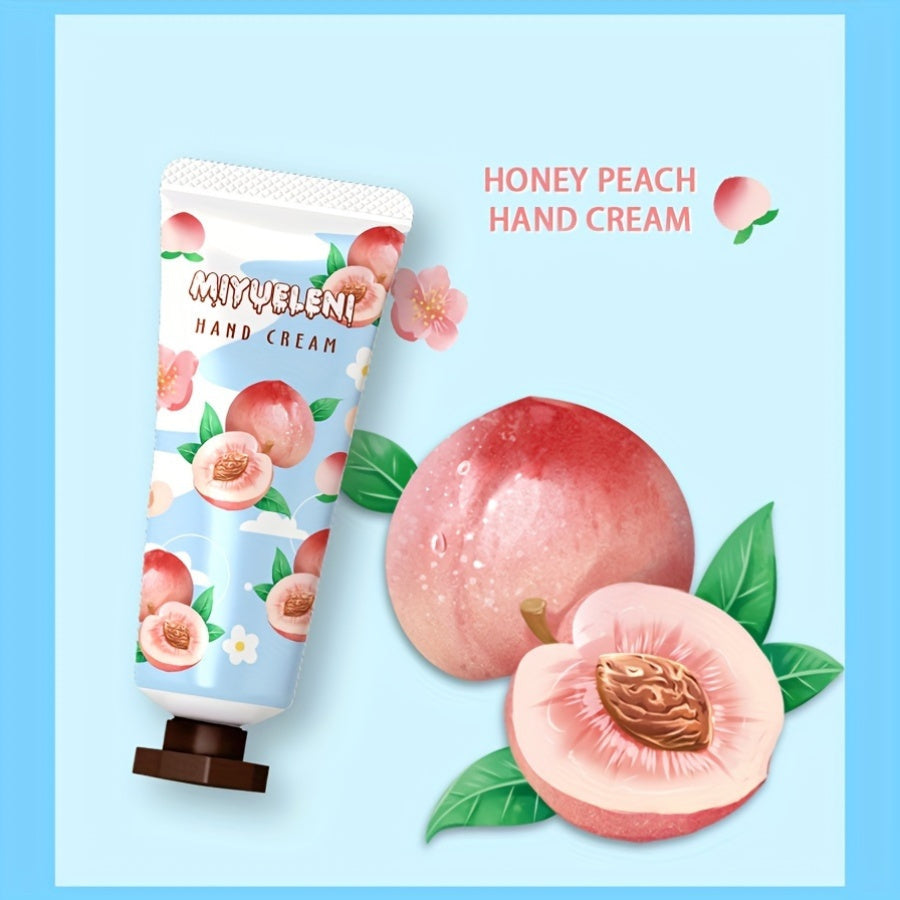 10-Piece Fruit and Plant-Based Hand Cream Set Alcohol-Free Moisturizing for Dry Skin