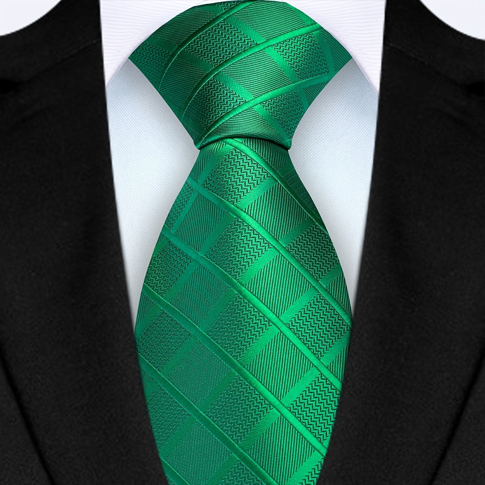 Erkaklar uchun Plaid galstuk 8cm keng, polyester, to'ylar, ziyofatlar, biznes uchun