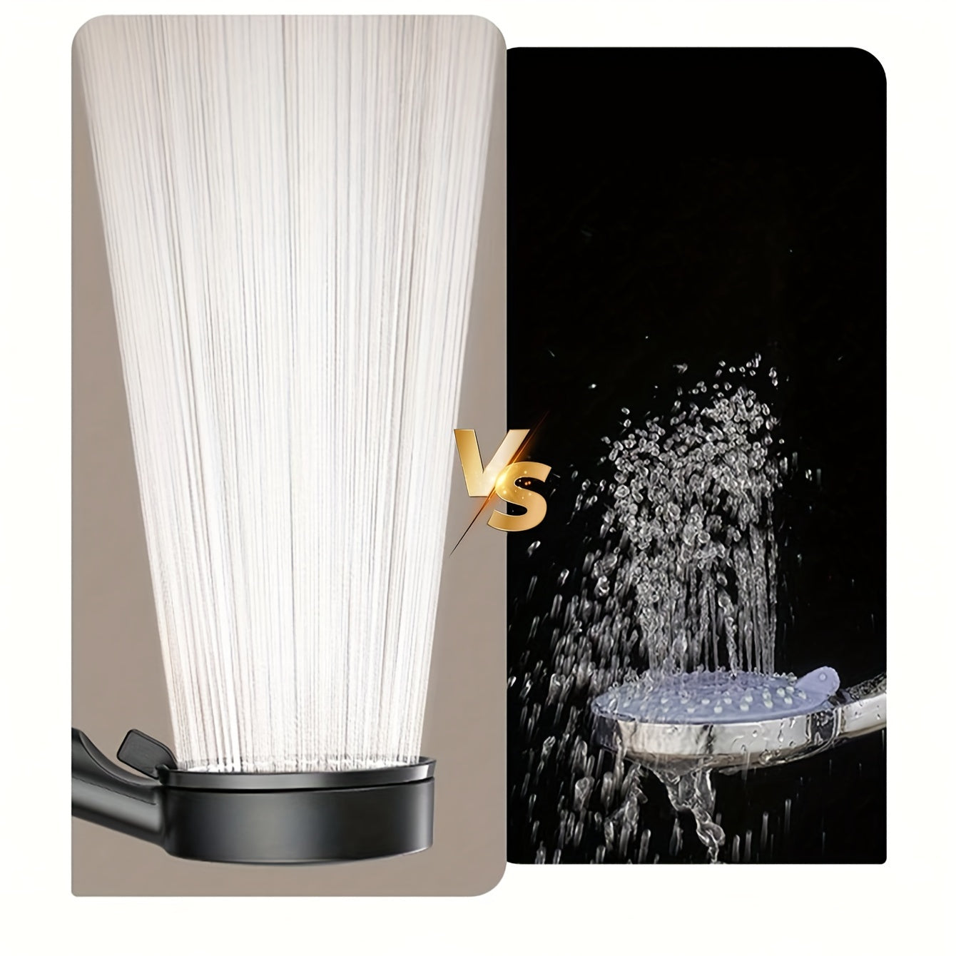 Conjunto de cabezal de ducha de mano negro con 5 modos de flujo de agua, accesorio de baño de montaje en pared