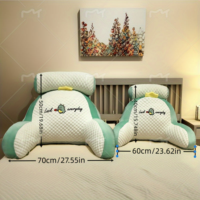 Серая и белая подушка для чтения с дизайном кота, эргономичная поддержка спины, регулируемая для комфорта