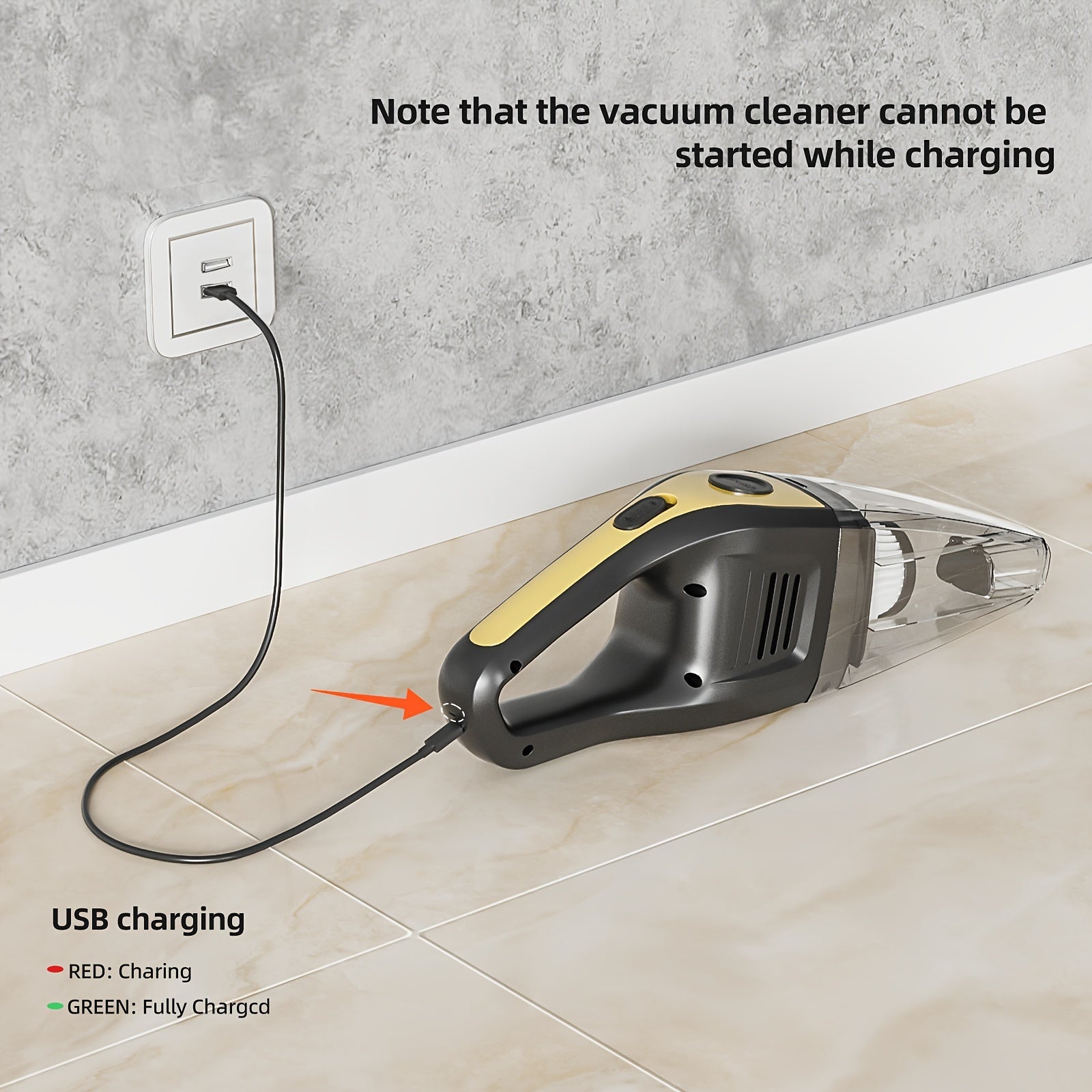 Aspiradora de mano portátil para coches y limpieza del hogar Compacta sin cable Dustbuster