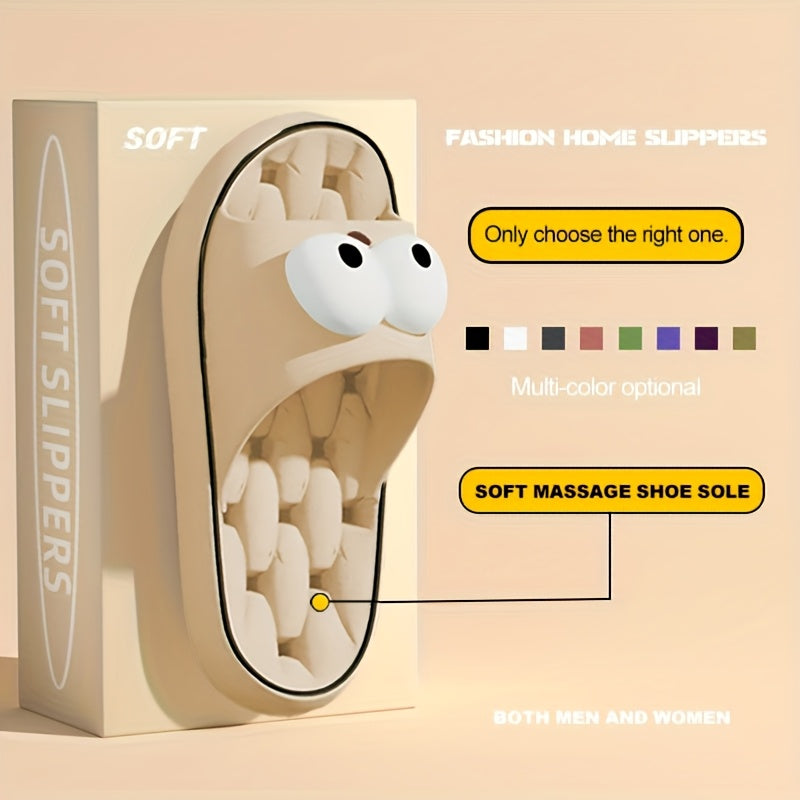 Unisex EVA Non-Slip Slippers Minimalist Striped House and Beach Shoes