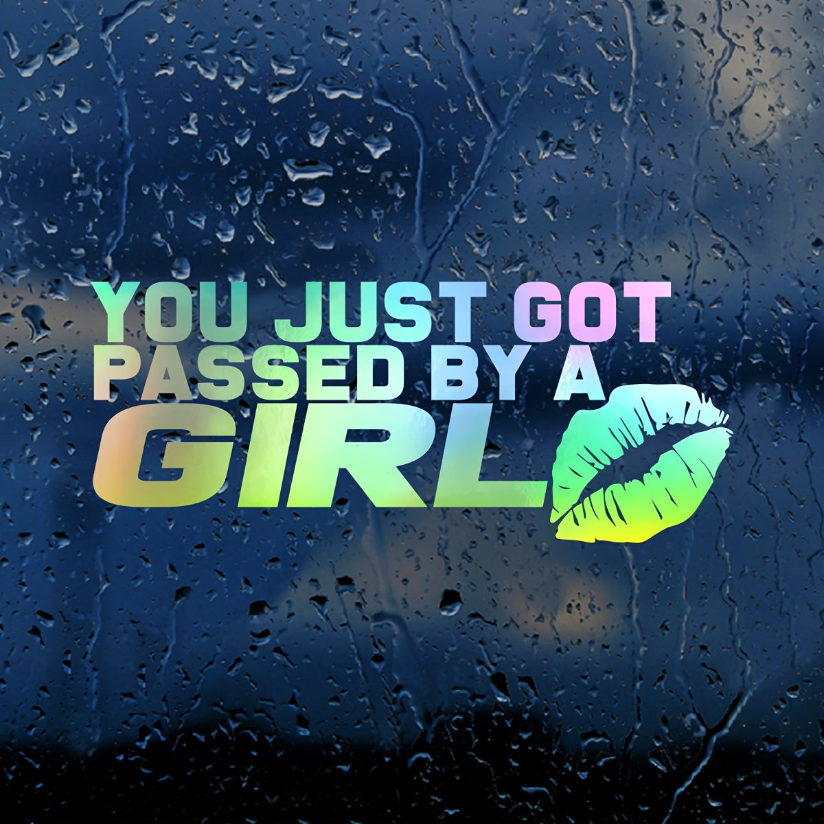 Girl Glitter Red Lip Print Car Sticker Waterproof Vinyl Decal