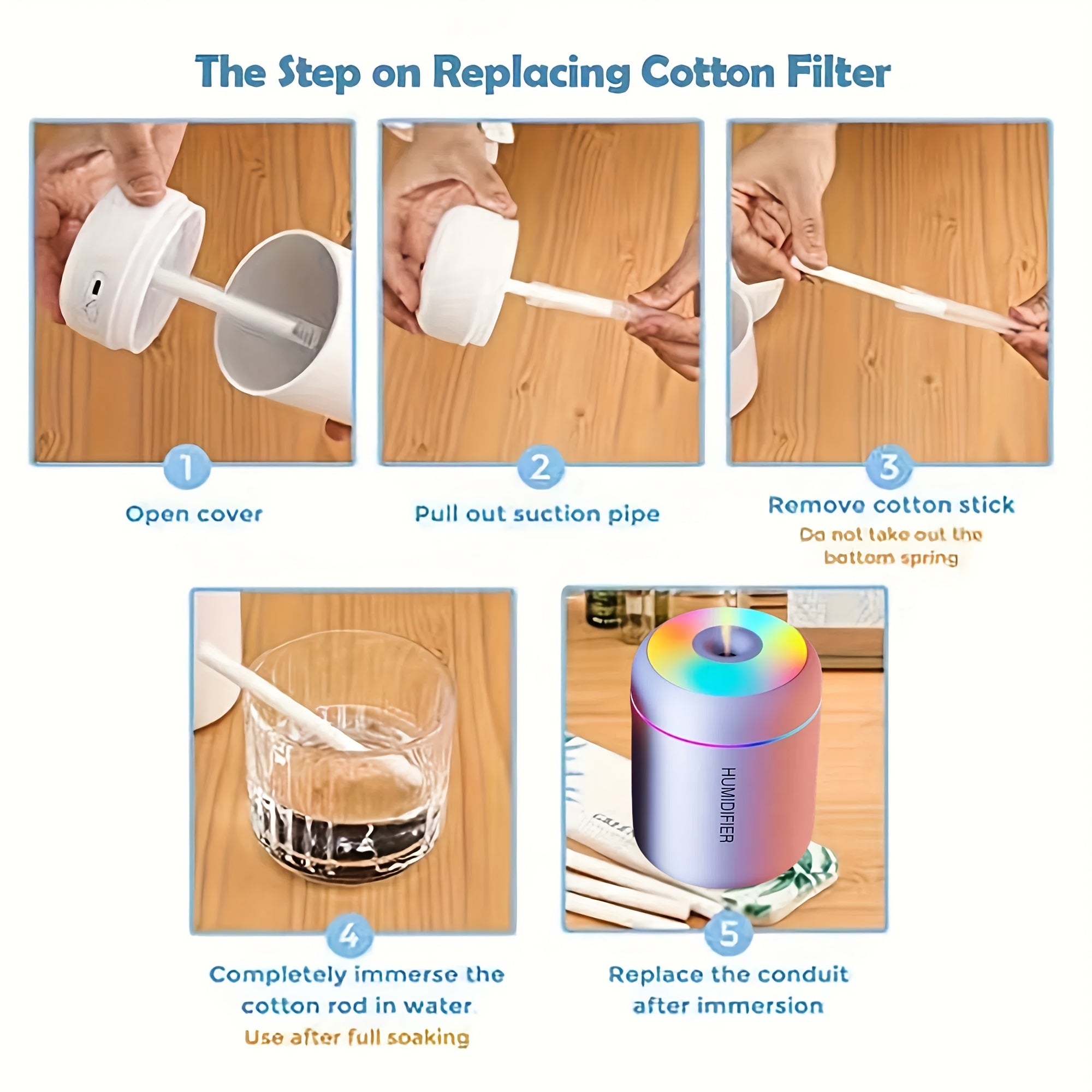 Diffuser and Humidifier with Cold Mist and Night Light for Bedroom and Office