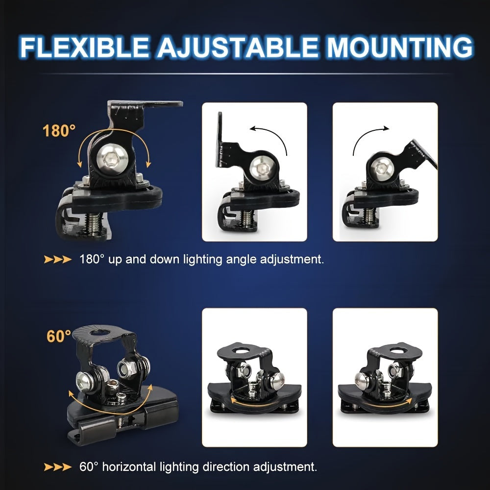 LED Work Light Mount Bracket Black/Silvery for Off Road SUV ATV Iron