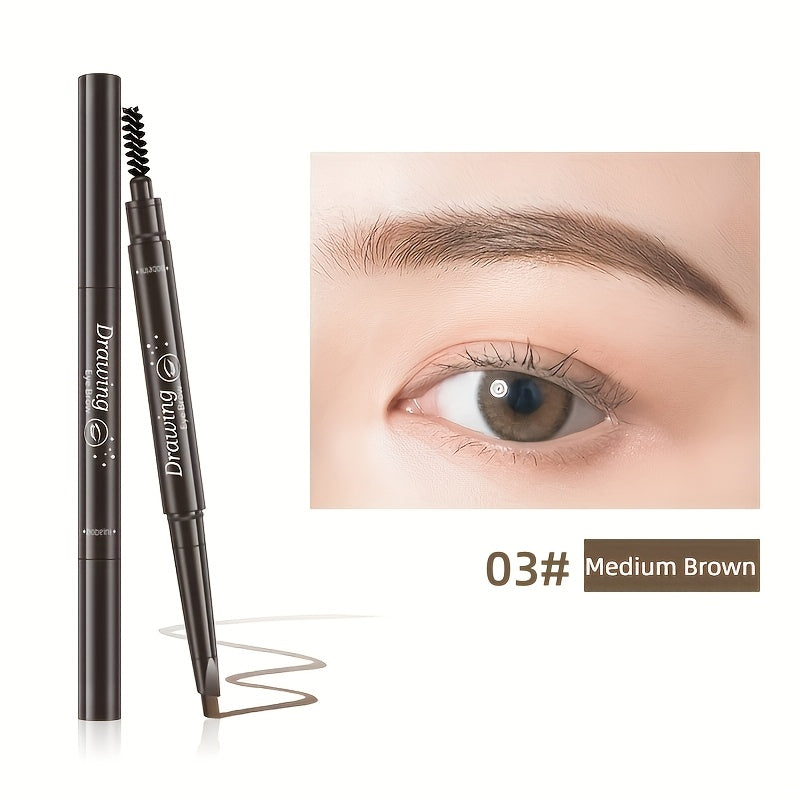 Women Waterproof Natural Makeup Double Head Eyebrow Pencil Multi-Color Long-Lasting