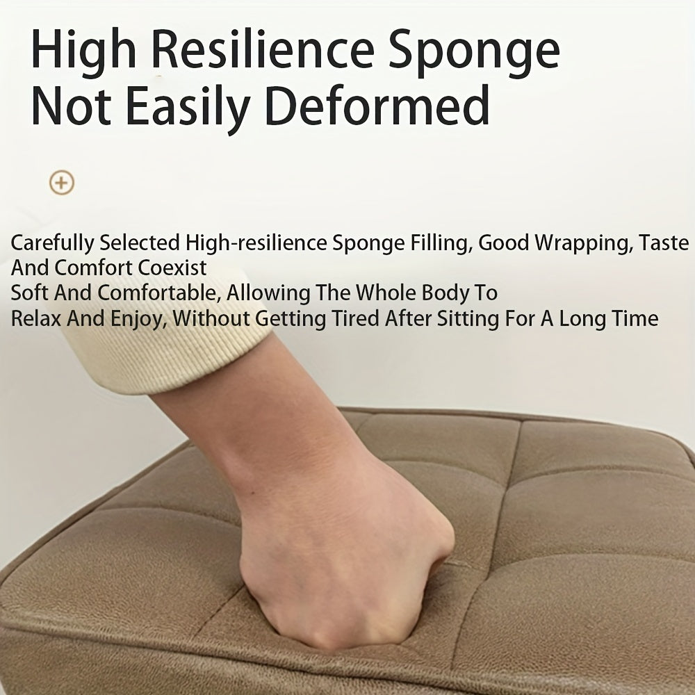 Taburete de comedor tapizado de madera maciza, sin brazos, sin respaldo, apilable, para el hogar