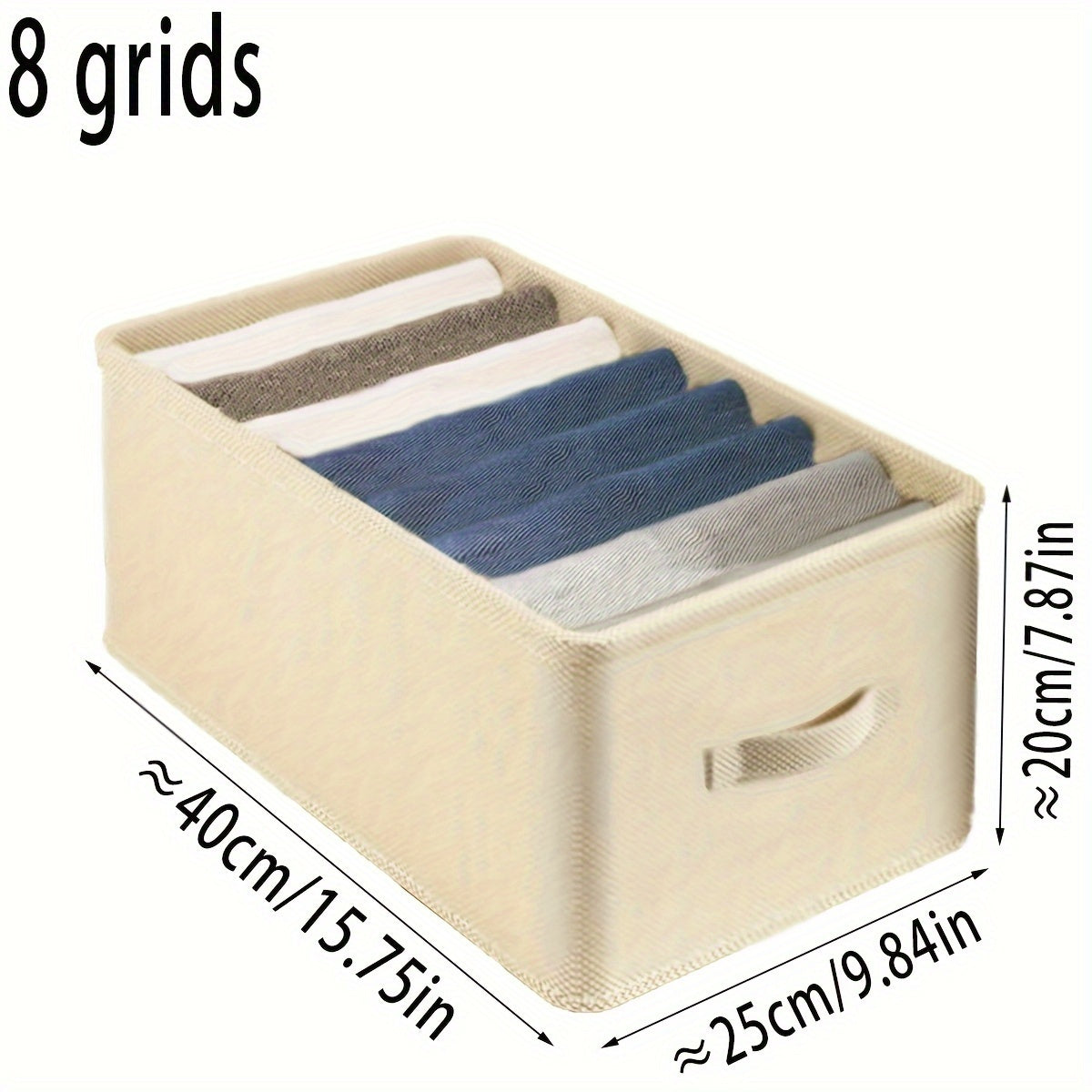 Foldable Fabric Clothes Organizer with Drawer Storage for Pants and Apparel