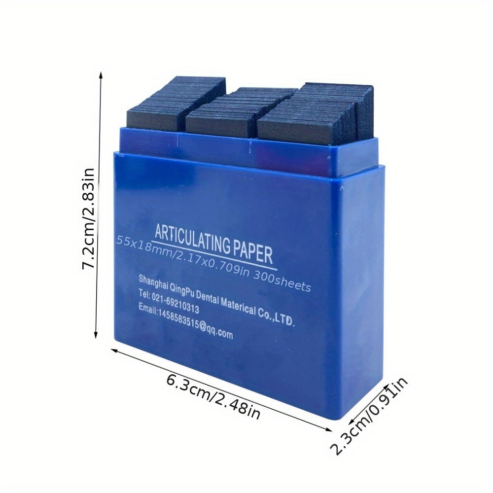 300 Sheets Dental Articulating Paper Red and Blue 0.1mm Thick for Teeth Whitening and Oral Care