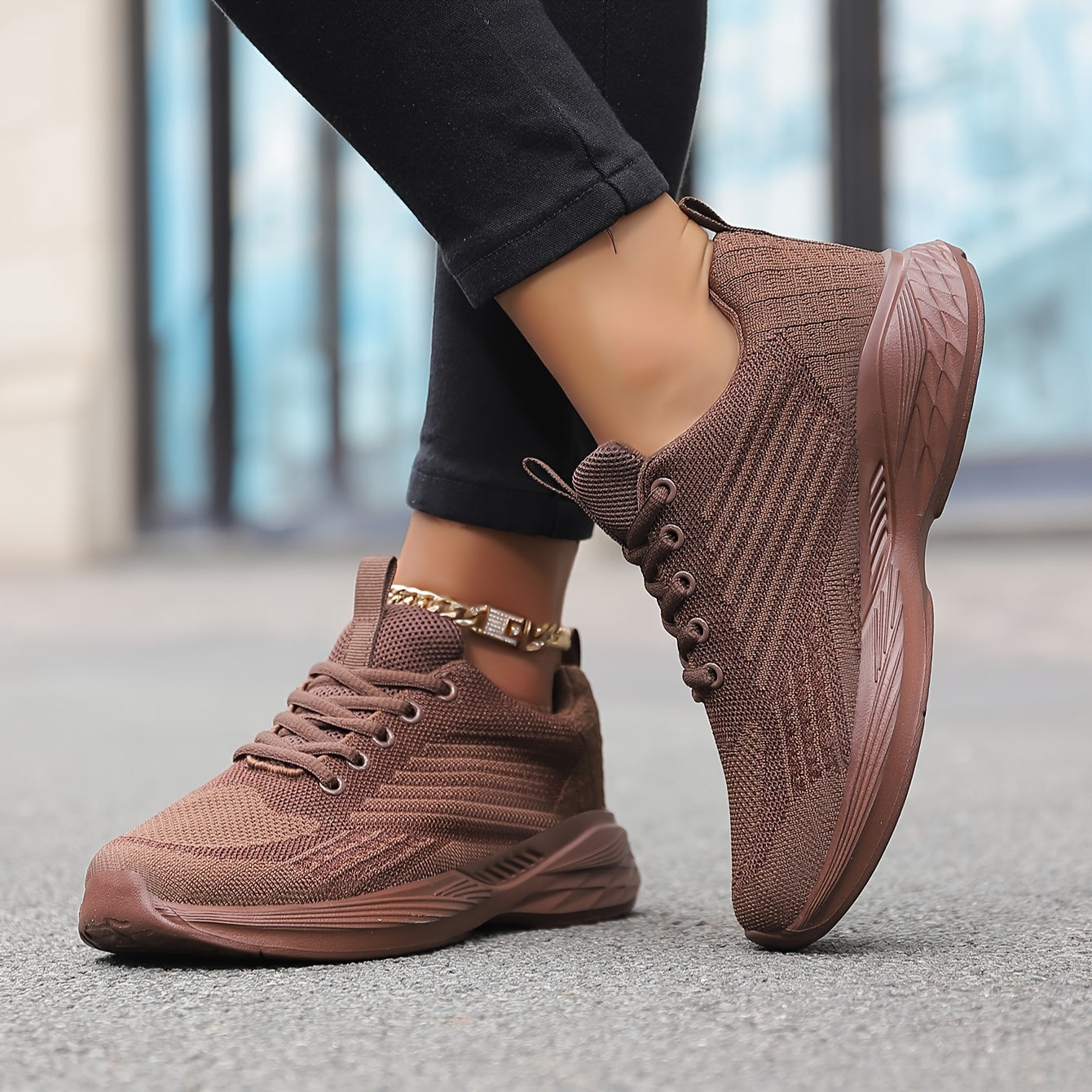 Zapatillas transpirables de mujer, casuales, de lona, con cordones, para exteriores, ligeras, de caña baja, deportivas