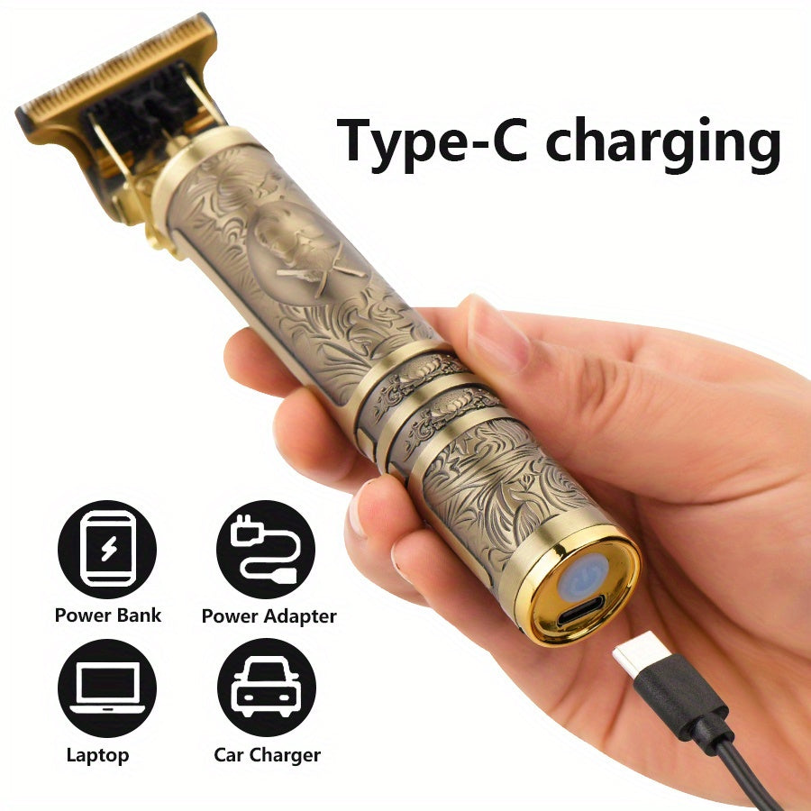 Электрический триммер и машинка для стрижки волос для мужчин, аккумуляторный, беспроводной, профессиональный уход