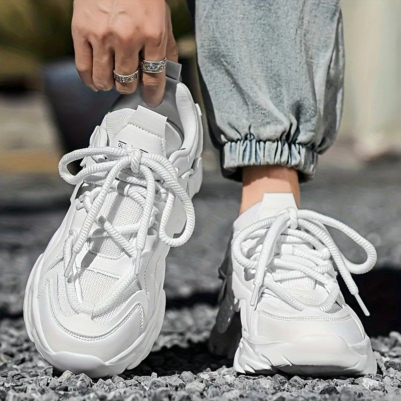 Men's Plus Size Sneakers Non-Slip Thick Soles Breathable Mesh Casual All-Season