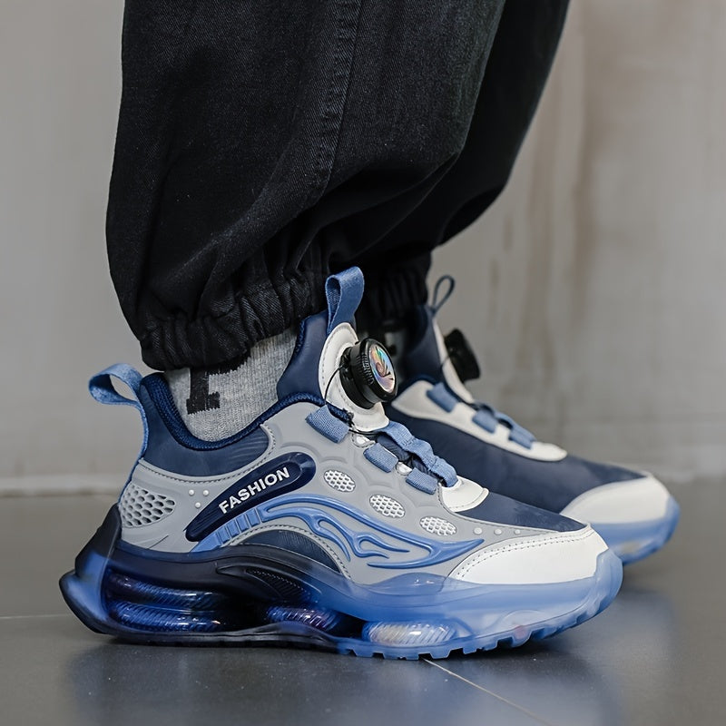 Детские повседневные спортивные туфли для мальчиков и девочек с вращающейся пряжкой и мягкой подошвой из EVA