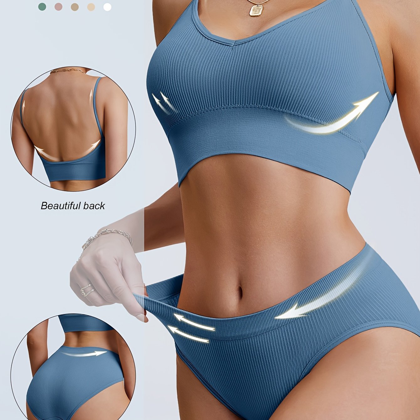 Women's Lace Wireless Cami Bra and Panty Set for Seductive Comfort