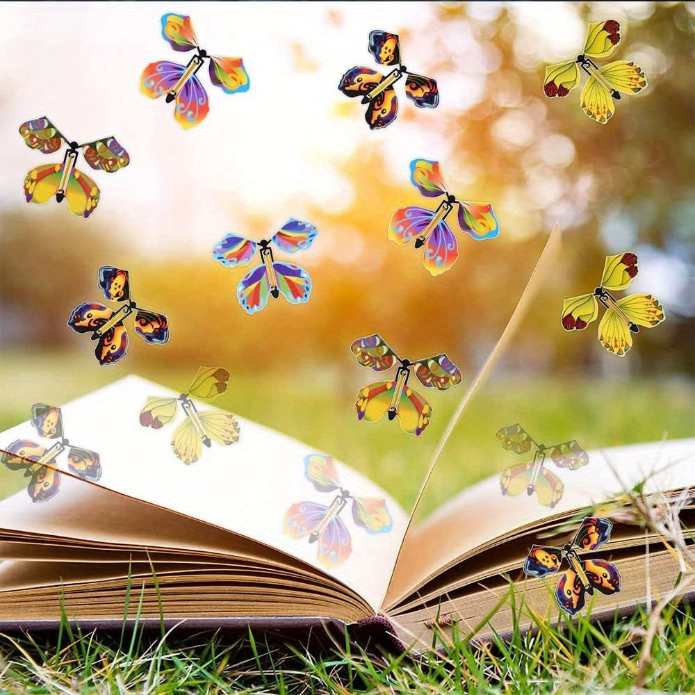 10/20pcs Flying Butterfly Magic Prop Set for Kids Age 6 Plus Multicolor Novelty Party Toy