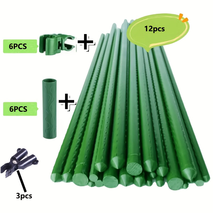 Набор из 27 опор для сада с металлическим сердечником, покрытым PET, для вьющихся растений, лоз и фруктов