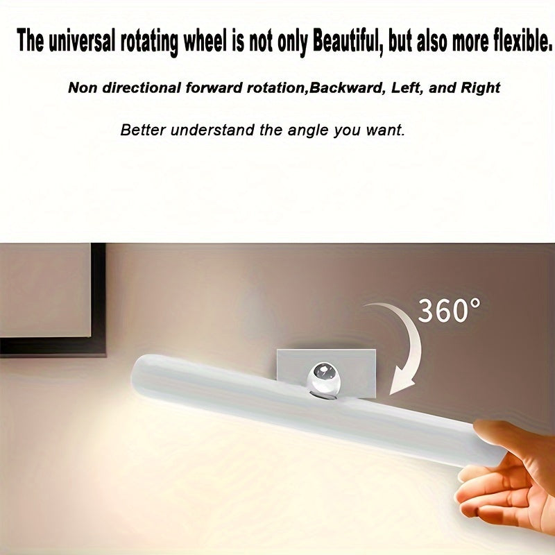 LED Vanity Mirror Lights with Touch Control, 360° Rotation, Rechargeable Battery