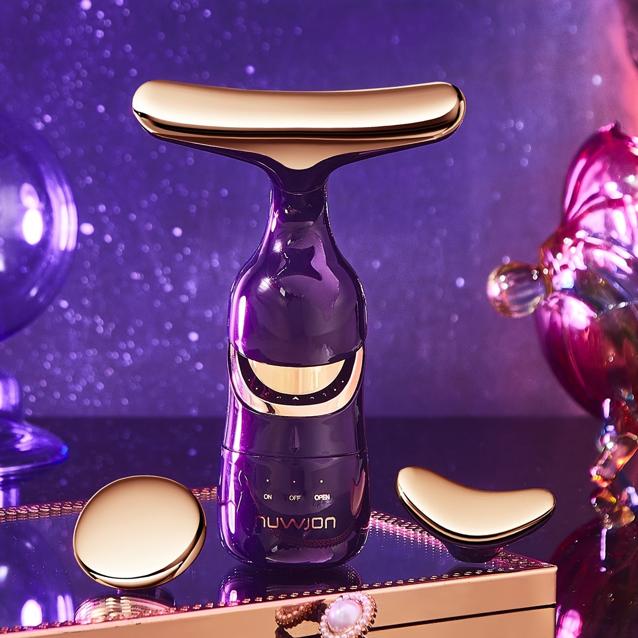 Yuz va ko'zlar uchun yuqori chastotali tebranishlarga ega yangi universal massaj mashinasi, terini parvarish qilish mahsulotlari bilan ishlatish uchun mo'ljallangan, ayollar uchun ideal sovg'a.