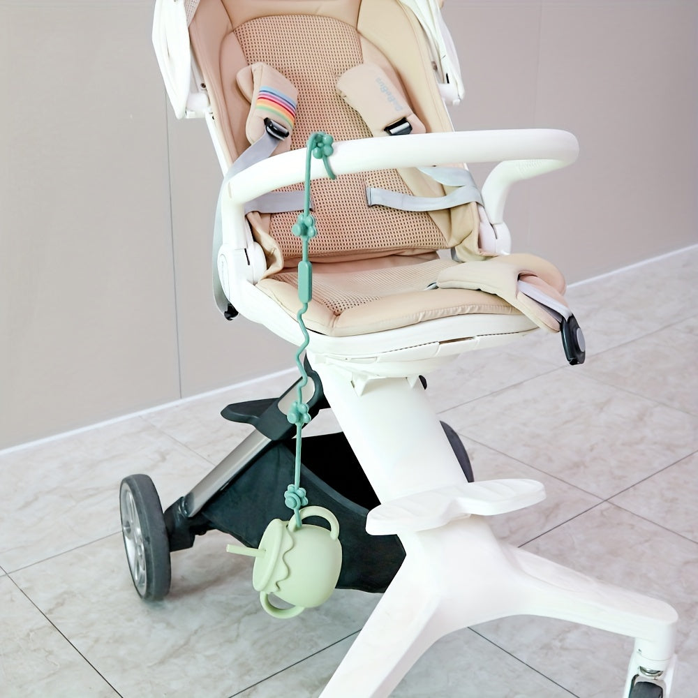 Baby Pacifier Clip Silicone Flower Design Adjustable for 0-3 Years