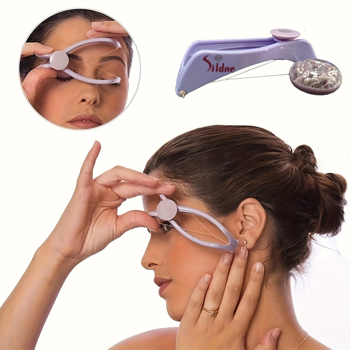 Removedor de vello facial impermeable e hipoalergénico para mujer