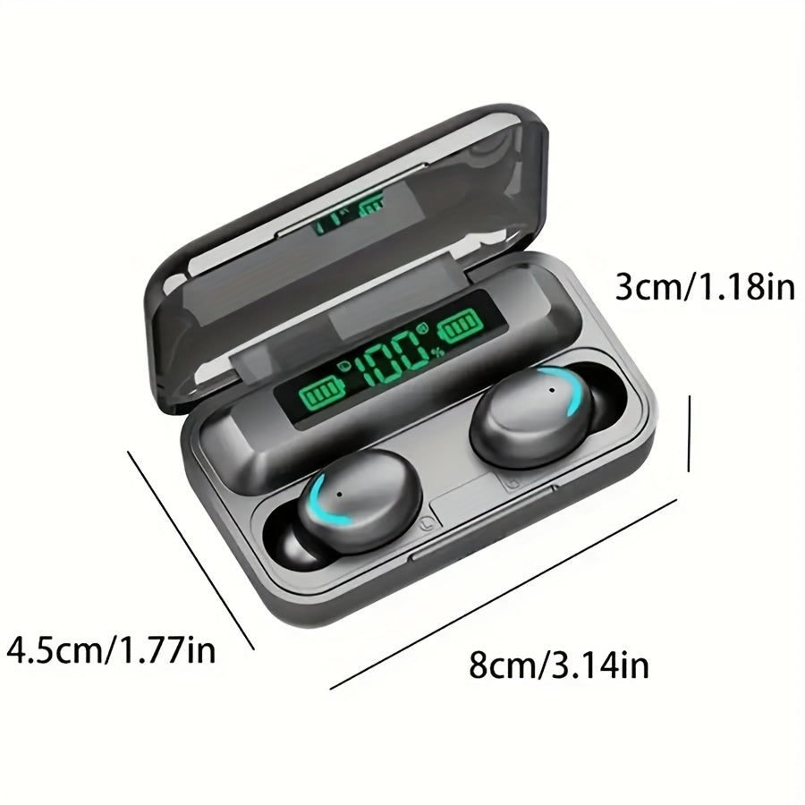 Wireless Earbuds with Touch Control Noise Isolation Microphone and Digital Display